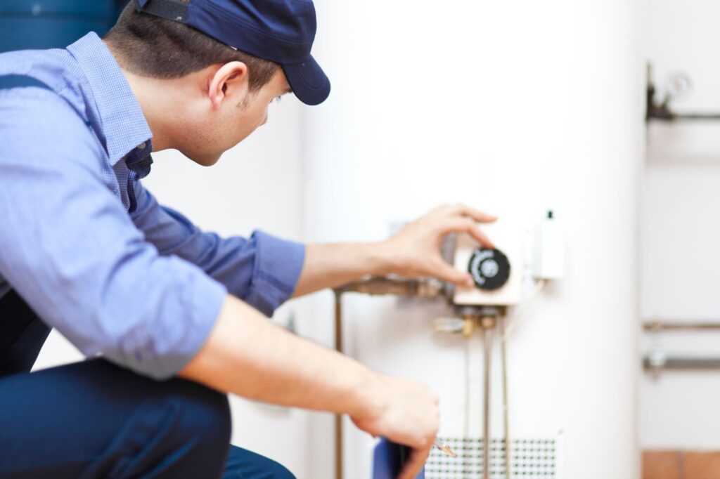 hot water heater repair by plumber