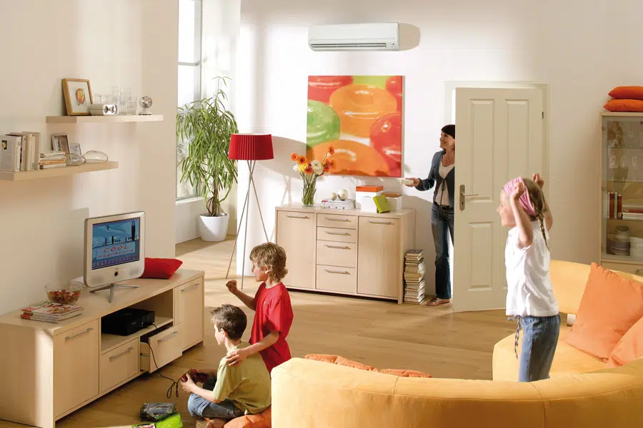 family enjoying a warm game room