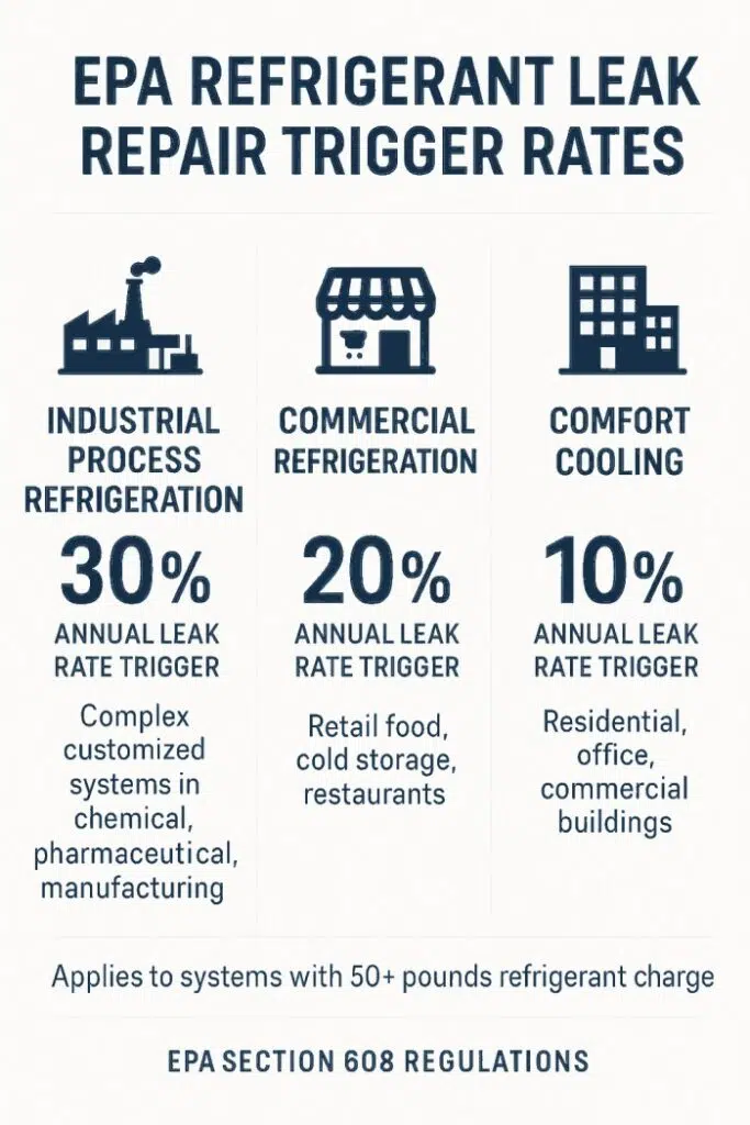 Air conditioner refrigerant leak signs and causes infographic