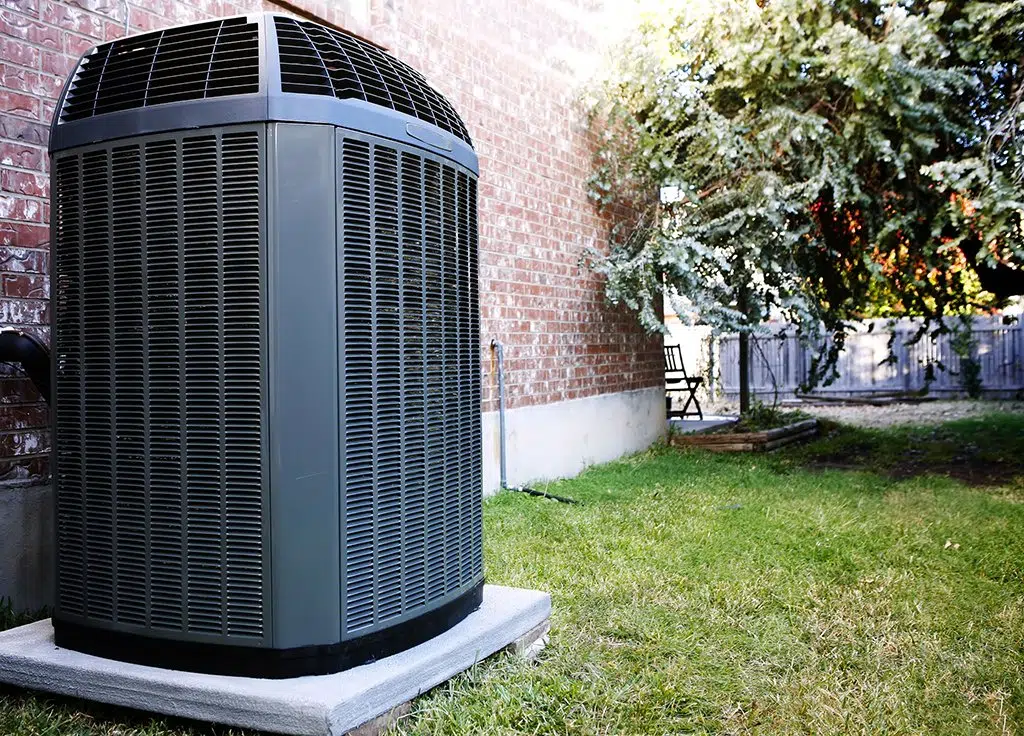 Indoor and outdoor units of a central air conditioning system