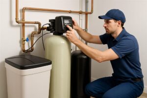 Water softener and iron filter installation in Olivia, MN - Northern Services